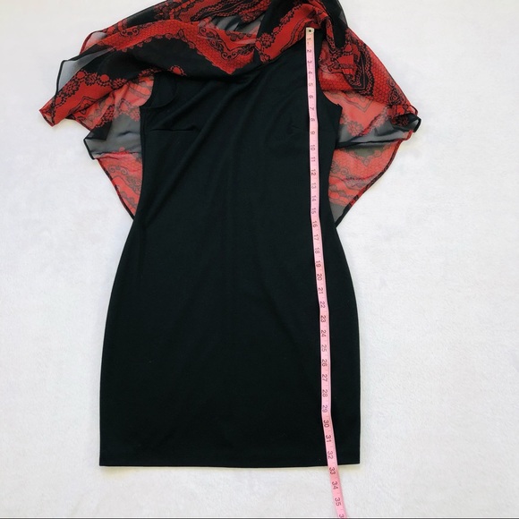 Enfocus Studio, Sleeveless Dress with Attached Sheer Shaw - Picture 11 of 12